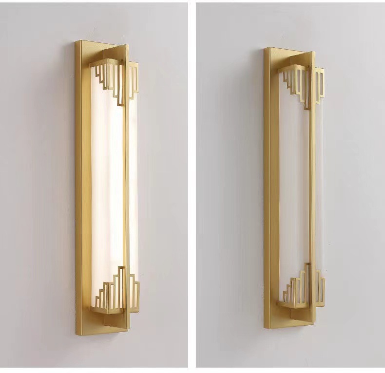 新中式壁灯客厅电视背景墙现代简约卧室床头走廊户外防水壁灯长条详情17