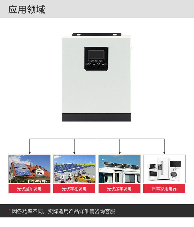 3KVA2400W solar hybrid inverter with 50A built-in PWM solar charging controller, a cross-border bestseller pic 8