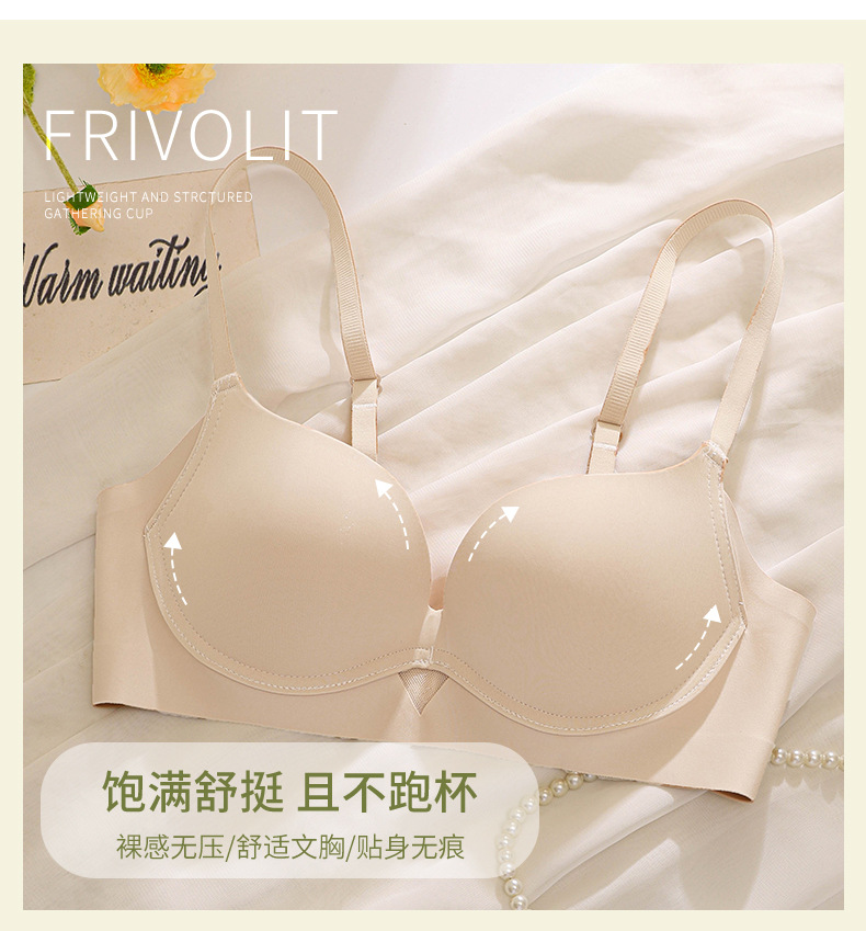 Large-sized lingerie with a small bust, a slimming look, adjustable design, breast retraction, anti-sagging, and an outward-expanding, plump look for ladies. Autumn and winter bra cover pic 17