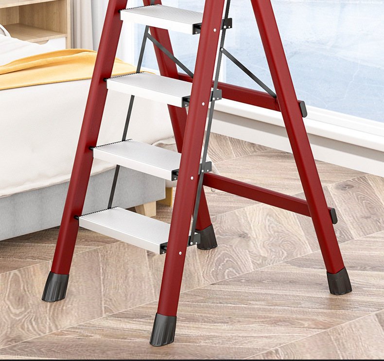 家用折叠梯室内加厚人字梯多功能楼梯铝合金踏板四五步梯登高梯子详情6