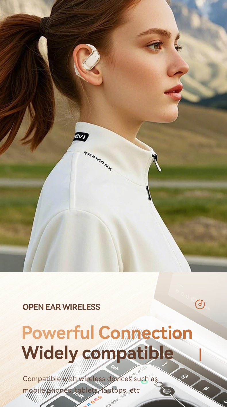 M115OWS wireless headphones dual-ear private mold Factory 2025 Blue Tooth Hua High-fidelity Stereo noise-cancelling ear-hanging style pic 16
