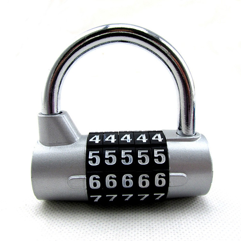 New 5-digit mechanical U-shaped anti-theft door, metal password padlock, suitcase drawer, gym password lock pic 7