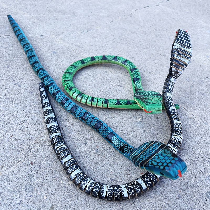 木制圆头蛇仿真眼镜蛇50-60-70cm木头蛇地摊热销整蛊玩具蛇批发详情12