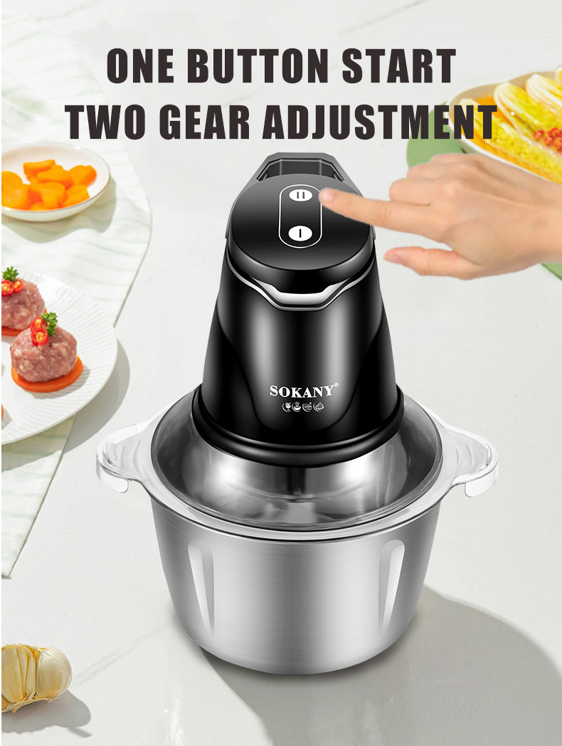 Foreign trade SOKANY06028 Meat grinder, Household complementary food processor, Blender, Vegetable cutter WONDER CHOPPER pic 5