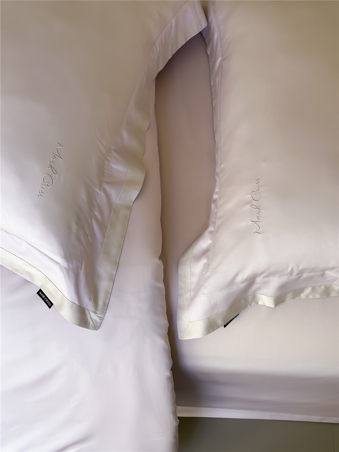 Minimalist style 100-count ultra-fine denier Tencel cotton four-piece set, high-end and silky smooth naked sleeping grade bedding pic 26