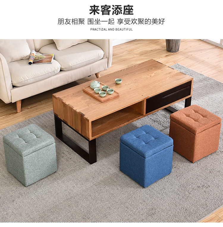 家用换鞋凳子门口储物收纳凳入户穿鞋凳简约沙发凳布艺衣帽间板凳详情10