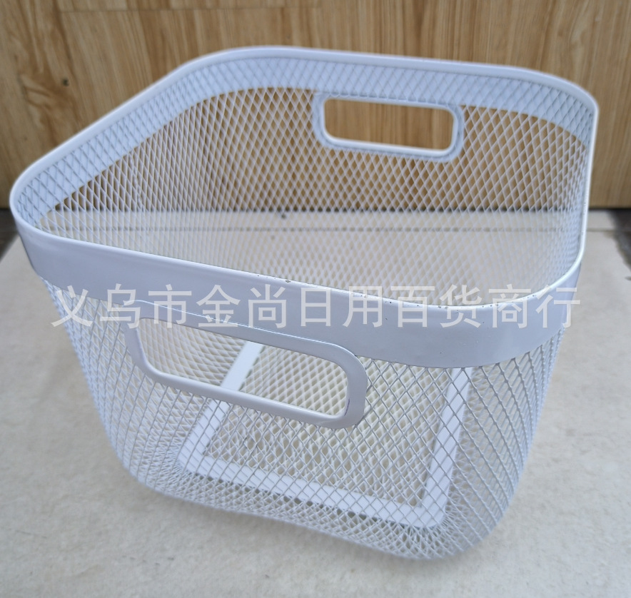 New multi-functional hollow iron frame storage basket, sundries storage basket, bathroom desktop, kitchen fruit and vegetable storage basket pic 3