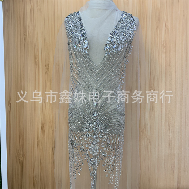 重工手工水钻贴花婚纱礼服服装辅料配件详情1