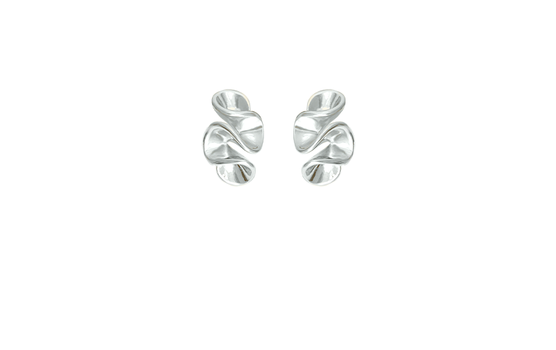 Japonés y coreano nicho plata brillante crema floral geométrico orejeras sin orejeras agujero de silicona para mujeres sin dolor orejeras de una sola pieza multi pic 4