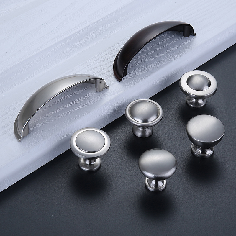 Wholesale of zinc alloy electroplated modern semi-circular shell handles for furniture drawers and cabinets in various colors pic 14