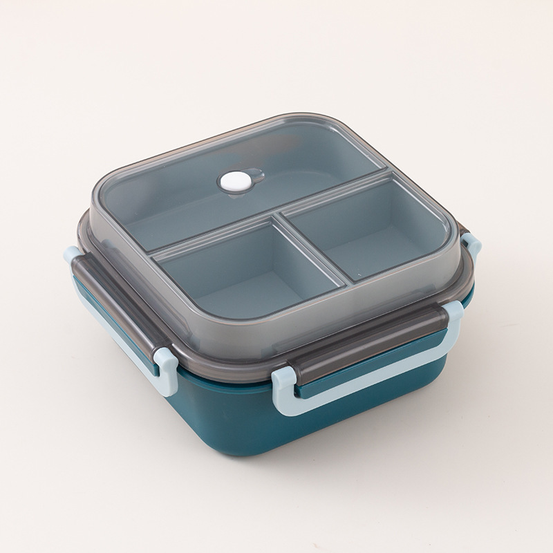 Cross-border adult camping lunch box, portable square snack storage box, student plastic lunch box, microwave oven-safe pic 7