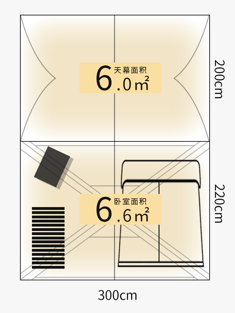 户外露营便携多人免搭防水帐篷 速开轻奢旅行带天幕加大充气帐篷详情8