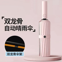 遮阳伞遮阳防晒雨包卡两用便携阳伞扁防带黑胶紫外线外线迷你六折详情11