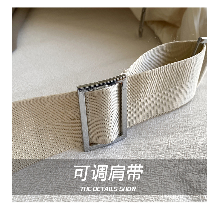 新品褶皱半月包简约时尚斜挎包大容量潮搭单肩包慵懒风都市休闲包详情10