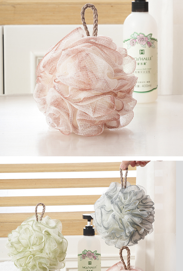 浴花浴球耐用不散花超柔加大号独立包装洗澡专用泡沫彩色沐浴球花详情15