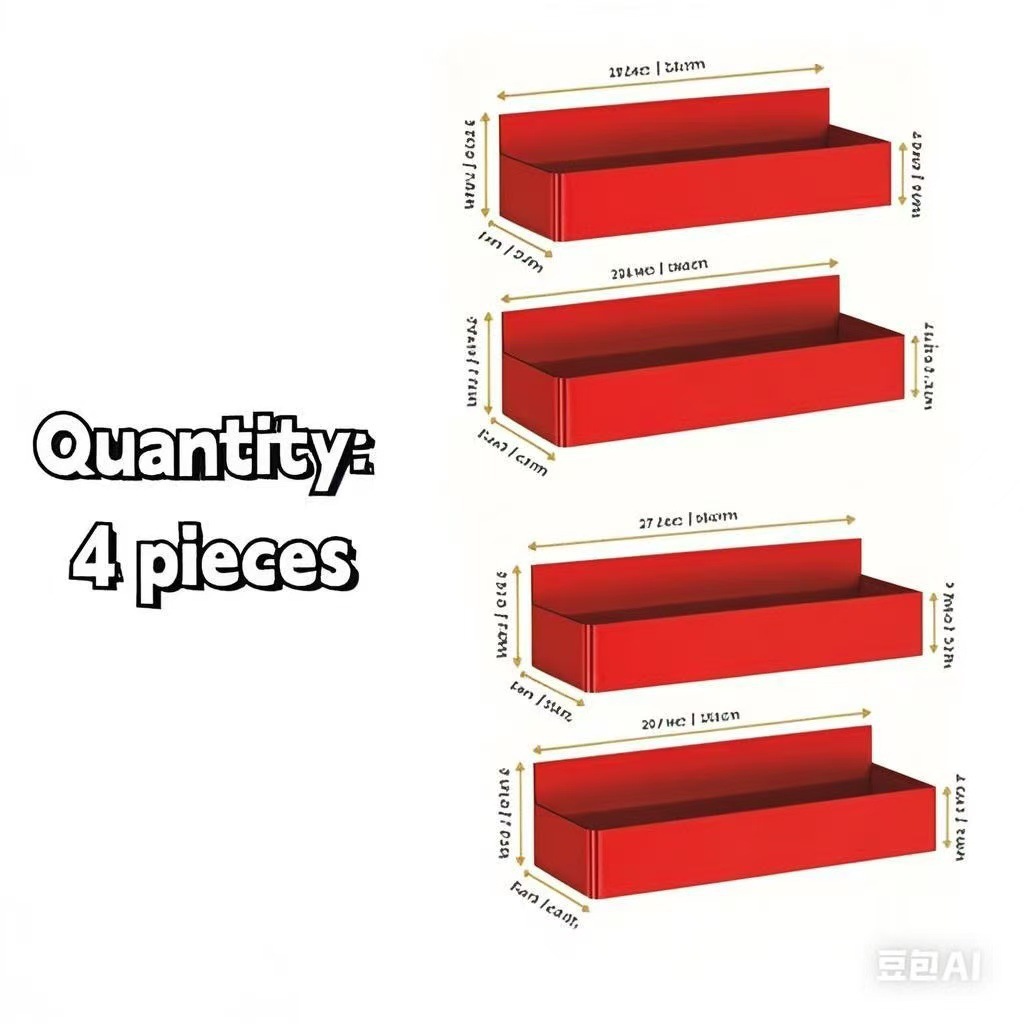 temu Cross-border bestseller Magnetic no-hole, no-stick refrigerator rack, seasoning rack, kitchen refrigerator and washing machine storage pic 12