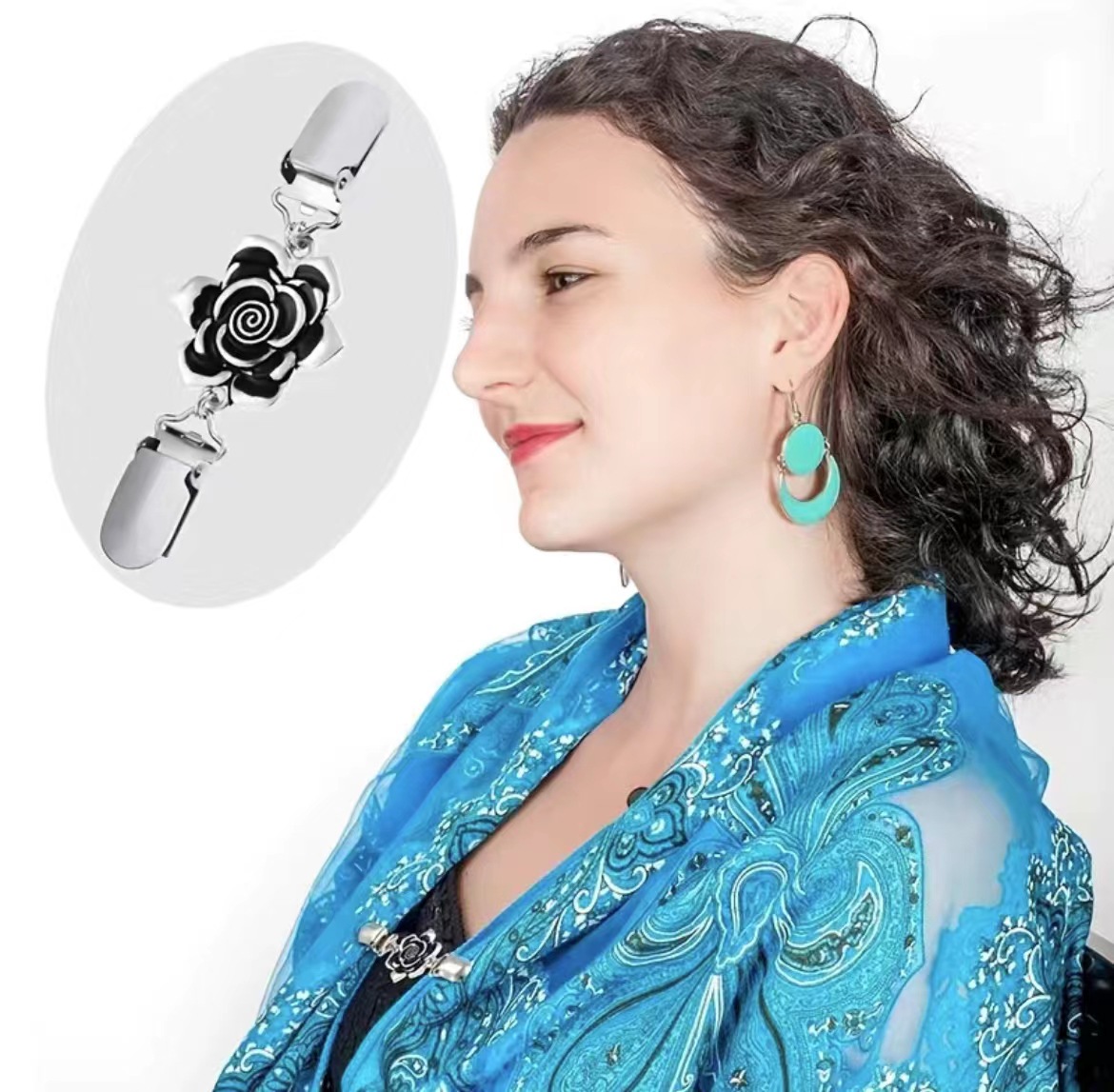 欧美复古合金毛衣夹丝巾开衫扣衬衣领夹防走光束紧夹胸针厂家直销详情16