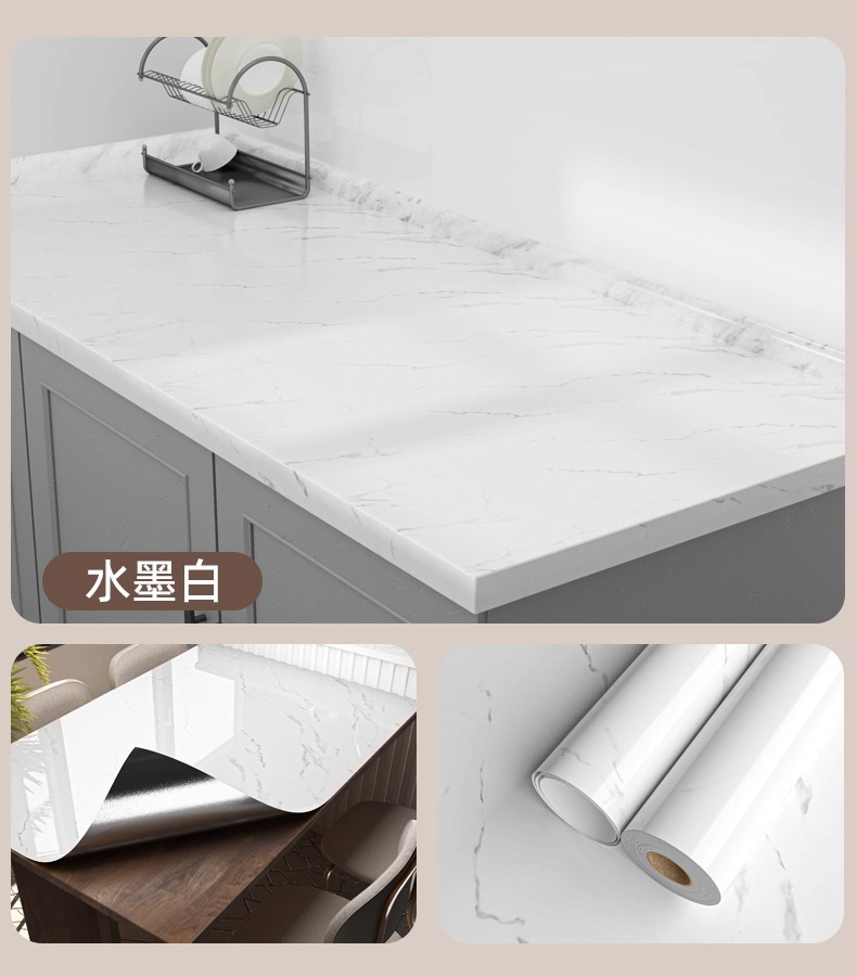 大理石厨房防油贴纸耐高温瓷砖墙贴油烟机橱柜灶台防水防油自粘详情17