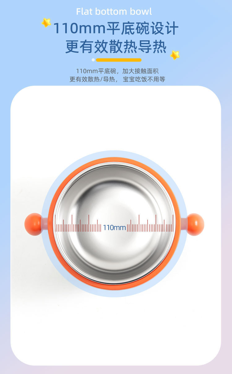 宝宝辅食碗婴儿注水保温碗幼儿餐具套装防摔防烫儿童不锈钢吸盘碗详情9