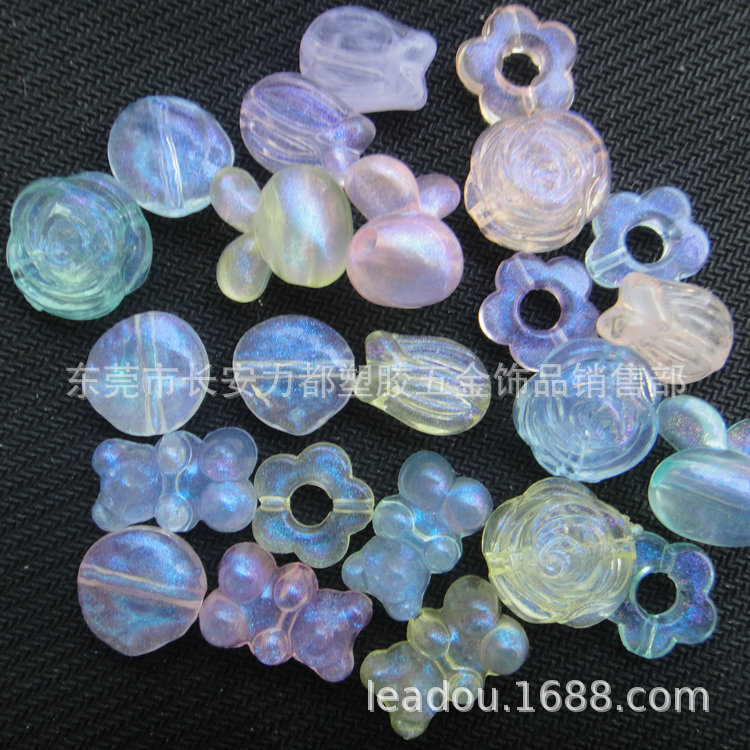 28*13mm镀彩吊孔海螺葱粉珠DIY手工饰品配件散珠手链项链串珠材料详情48