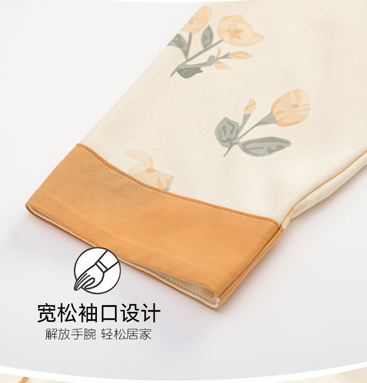 睡衣女士100%纯棉春秋款2024年新款长袖秋冬薄款大码家居服套装详情20