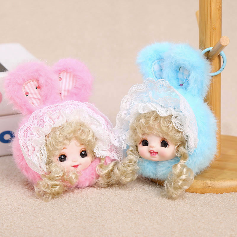 Vinyl rabbit ears, doll head pendants, plush toys, figurines, bags, pendants, keychains, dolls, and dolls pic 10