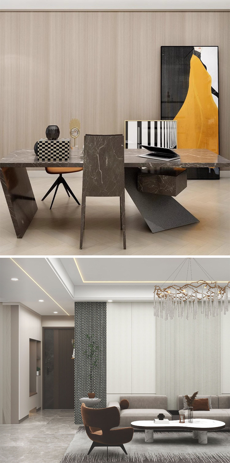 厂家直供竹木纤维木饰面板影视墙防撞板酒店装修整屋碳晶护墙板详情26