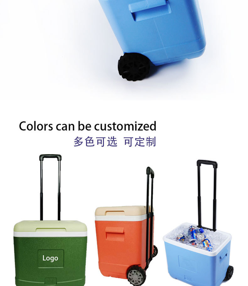 Green trolley with handle, insulated box, car refrigerator, small refrigerator with refrigeration, electric lunch box pic 5