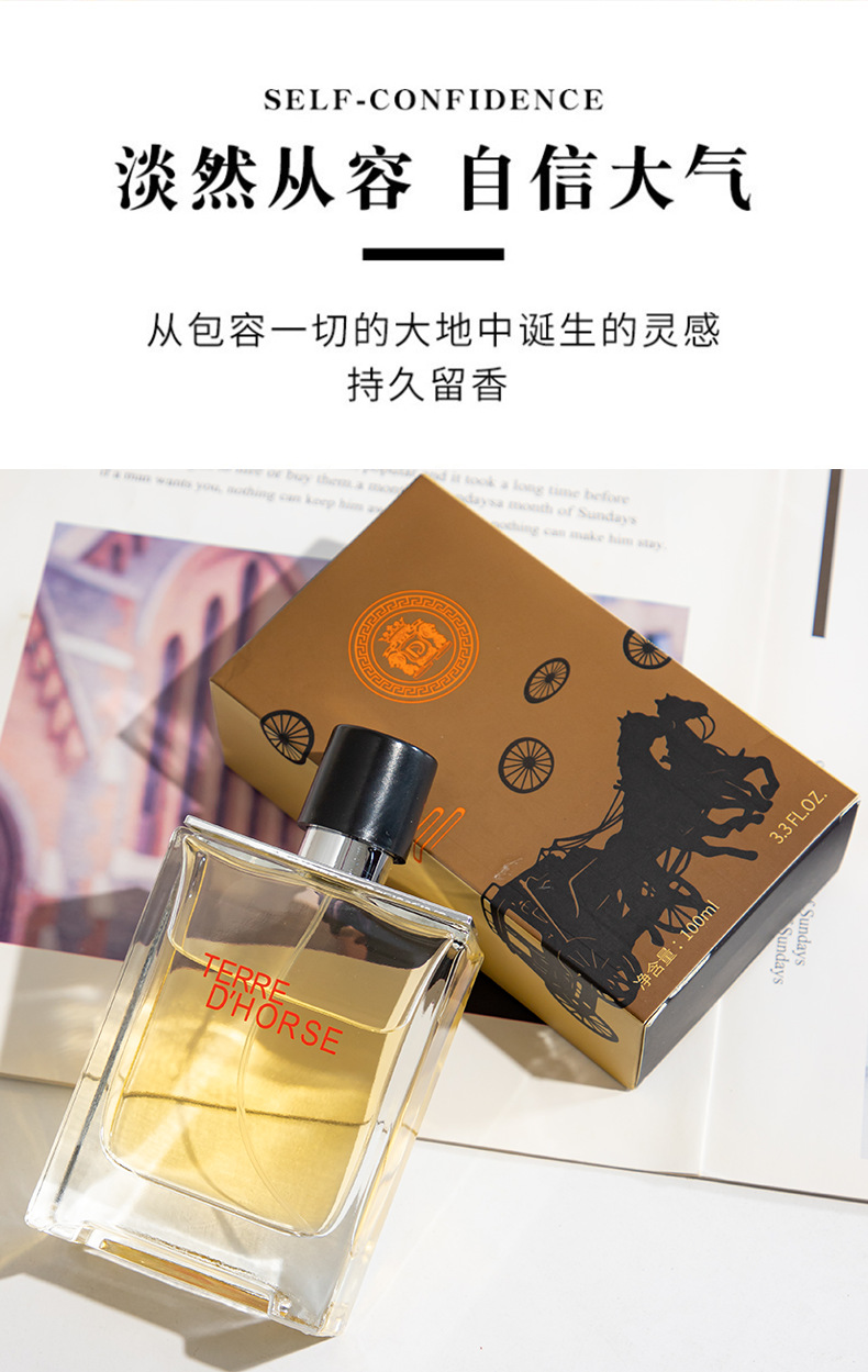 迪香儿大地男士香水100ml 持久淡香木质香 中性古龙水喷雾 跨境批发专供 男性专用香水详情3