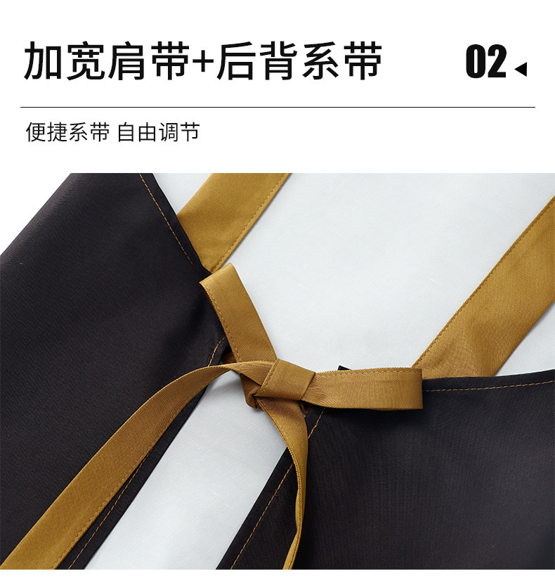 【厂家直销】围裙印字餐饮奶茶花店超市蛋糕店专用耐磨防水工作服详情9