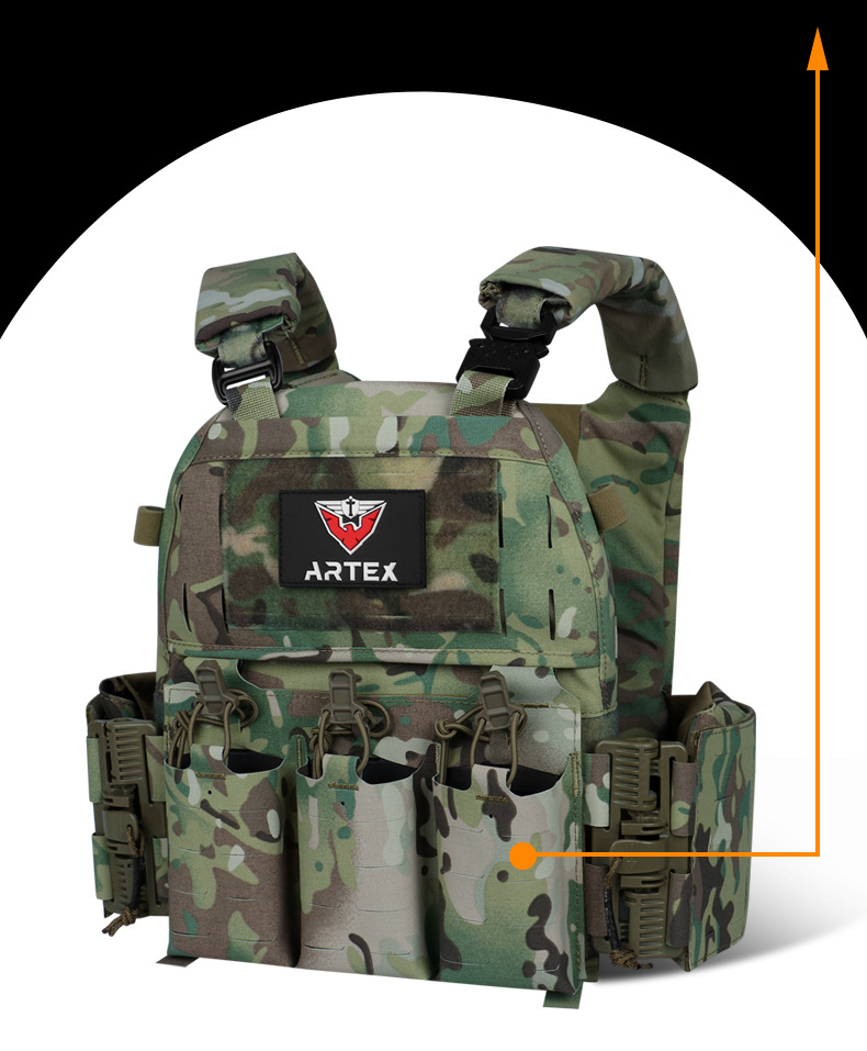 Yitu Outdoor Multi-functional waterproof nylon Military enthusiast Laser quick-release tactical vest vest modular elastic hanging pic 6