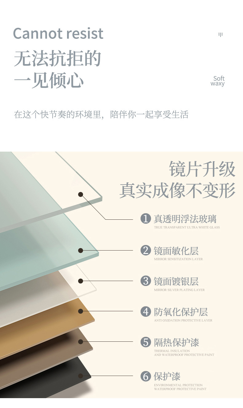全身穿衣镜家用落地镜可移动网红镜子显高显瘦服装店全身试衣镜详情4