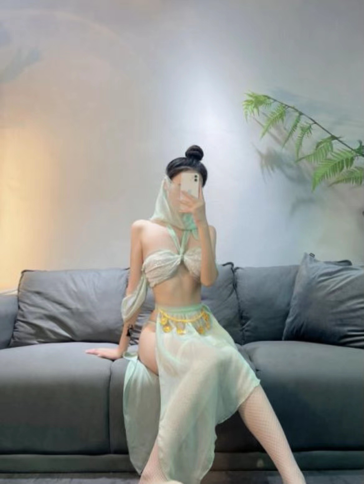 国潮古风抹胸汉服情趣内衣纯欲风飞天凤女cosplay睡衣女性感制服详情10