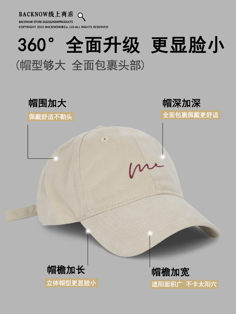 For the Spring and autumn 2024 collection, there are new large-headed baseball caps for men, featuring Japanese and Korean lettered casual, fashionable and retro styles, as well as baseball caps for women pic 1
