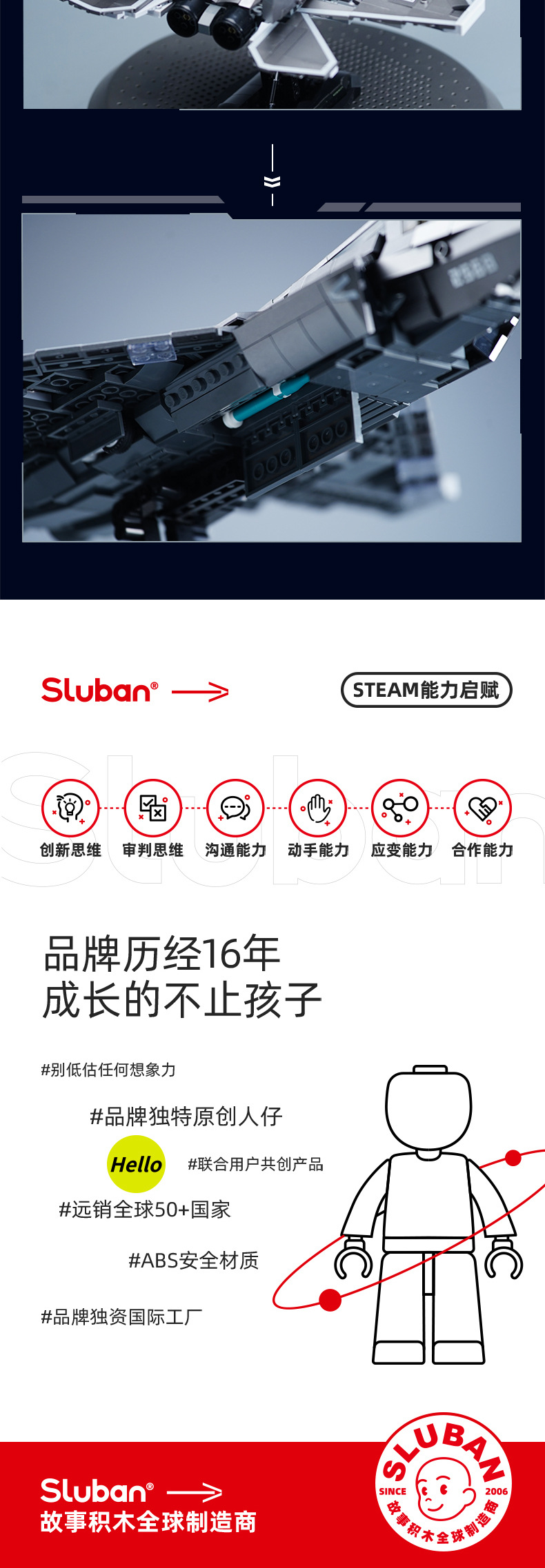 小鲁班J35隐形飞机兼容乐高军事模型儿童益智拼装积木详情15