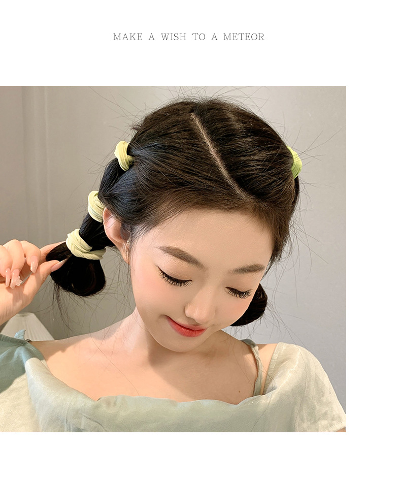 Candy-colored high ponytail rubber band hair tie, female summer Internet celebrity headband, cute hair accessory, leather case, towel hair tie pic 4