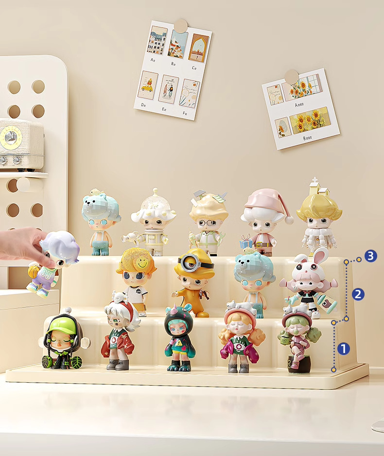友耐娃娃盲盒展示架透明防尘乐高手办收纳展示柜泡泡玛特展示盒详情7