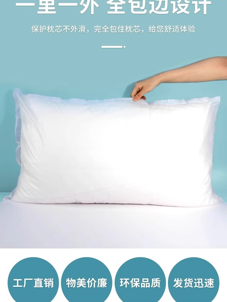 一次性枕套旅行枕巾加厚无纺布美容院火车卧铺酒店隔脏旅游枕头套详情3