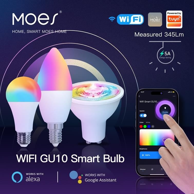 WiFi Zigbee LED Light Bulb GU10 E27 E14 Candle Lamp Smart RG详情3