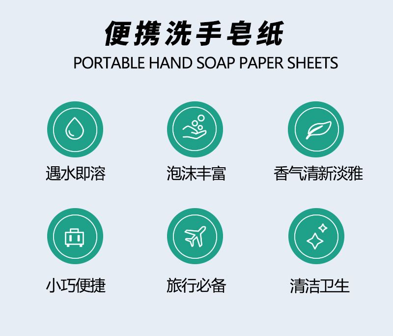 Disposable hand soap sheets, 10g portable soap paper, easy to carry, specially designed for cross-border trade source factories pic 5