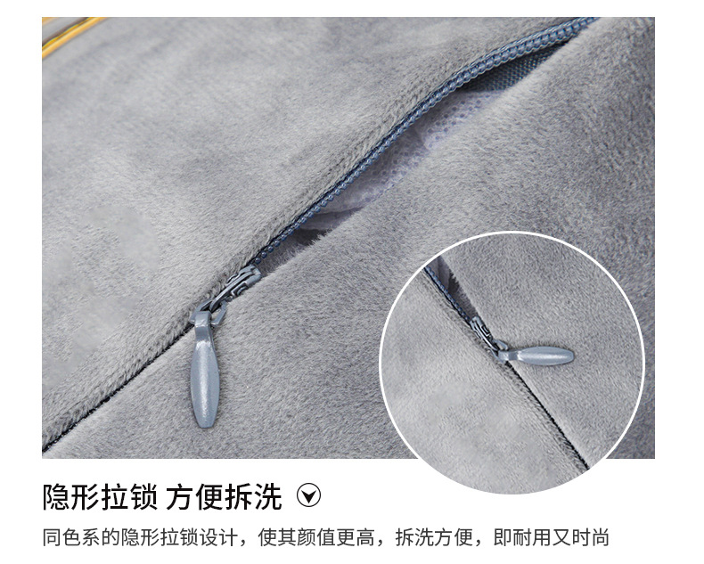 天鹅绒烫金抱枕套欧式古典沙发靠枕简约轻奢条纹图案靠垫办公腰枕详情12