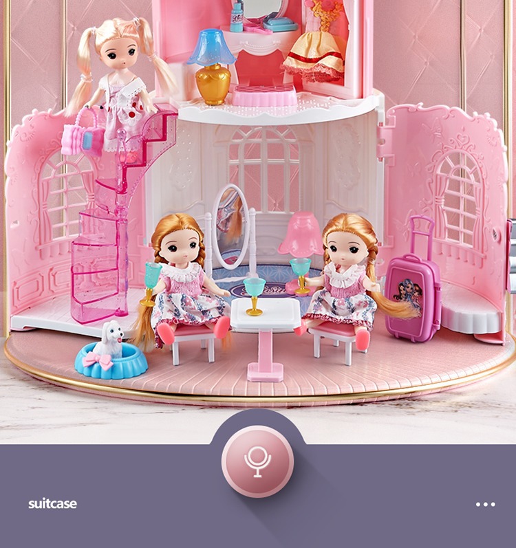 跨境亚马逊女孩童过家家玩具娃娃屋城堡别墅女童过家家DIY公主屋详情8