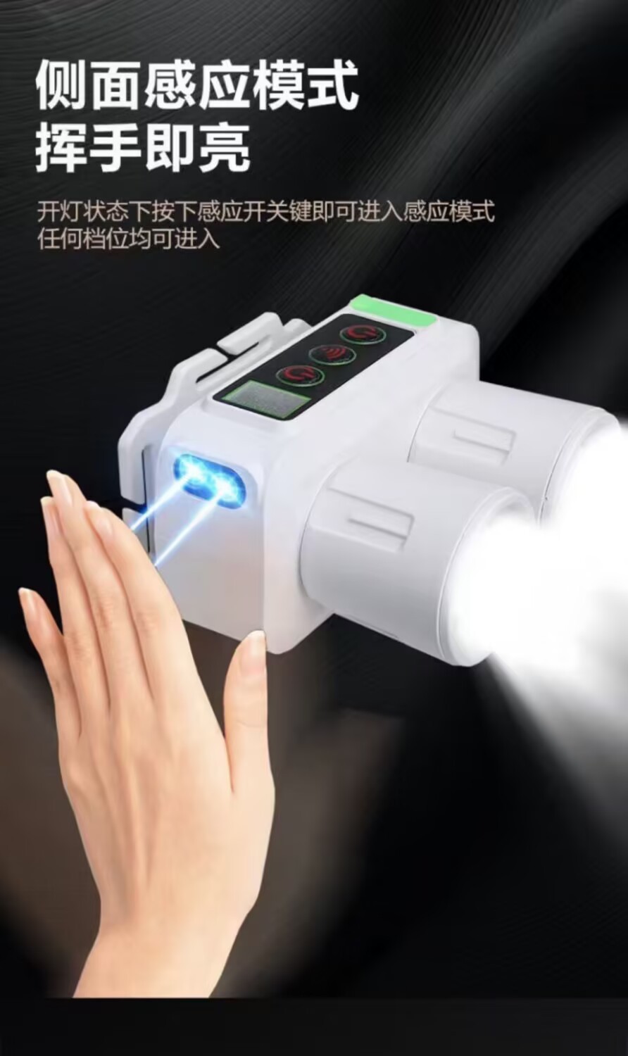 Smart hook-type high-intensity zoom flashlight, a multi-functional portable outdoor emergency lighting flashlight pic 9