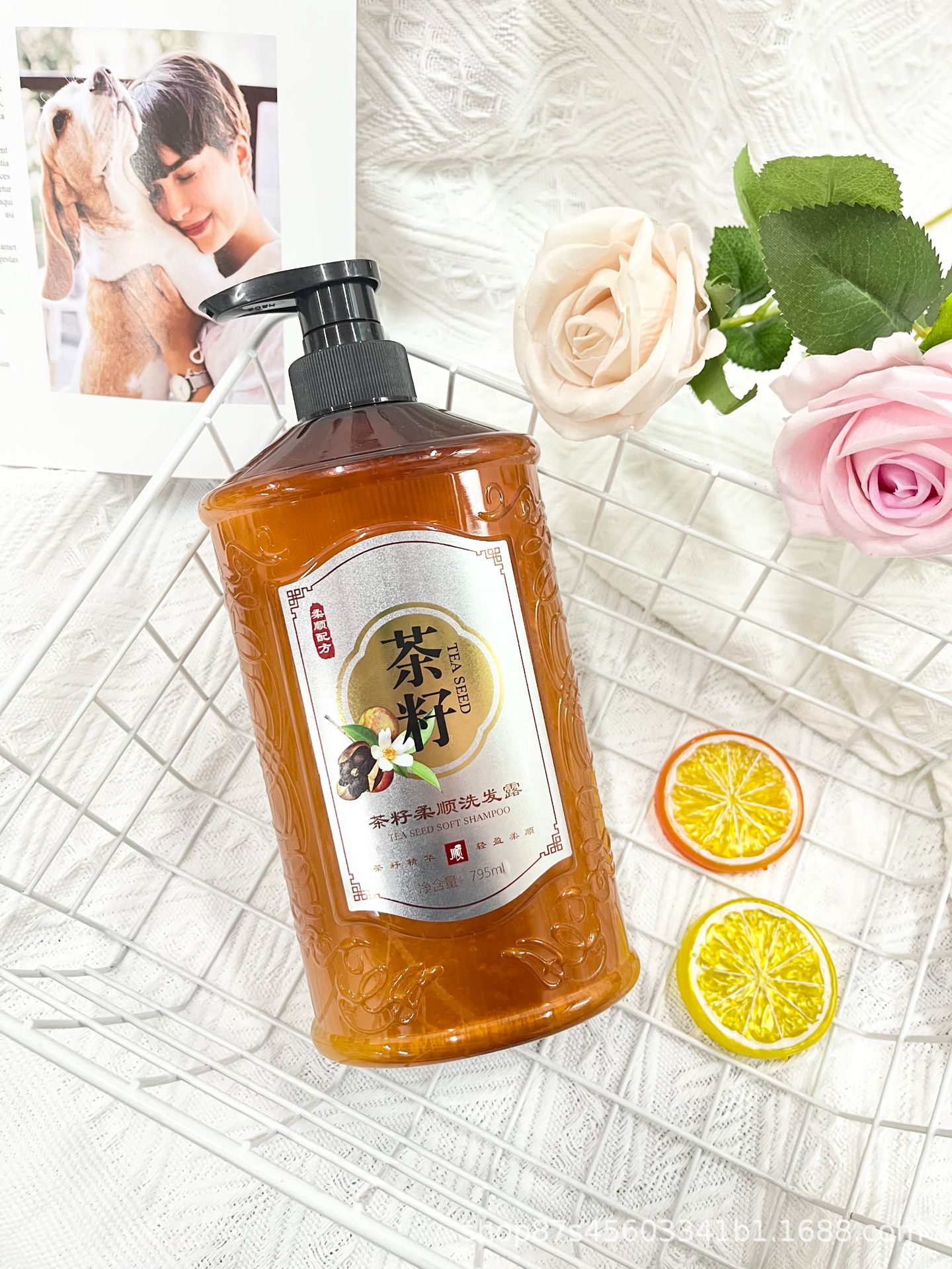 茶籽柔顺洗发露去屑止痒留香清洁头皮日用品家用洗发水代发批发详情6