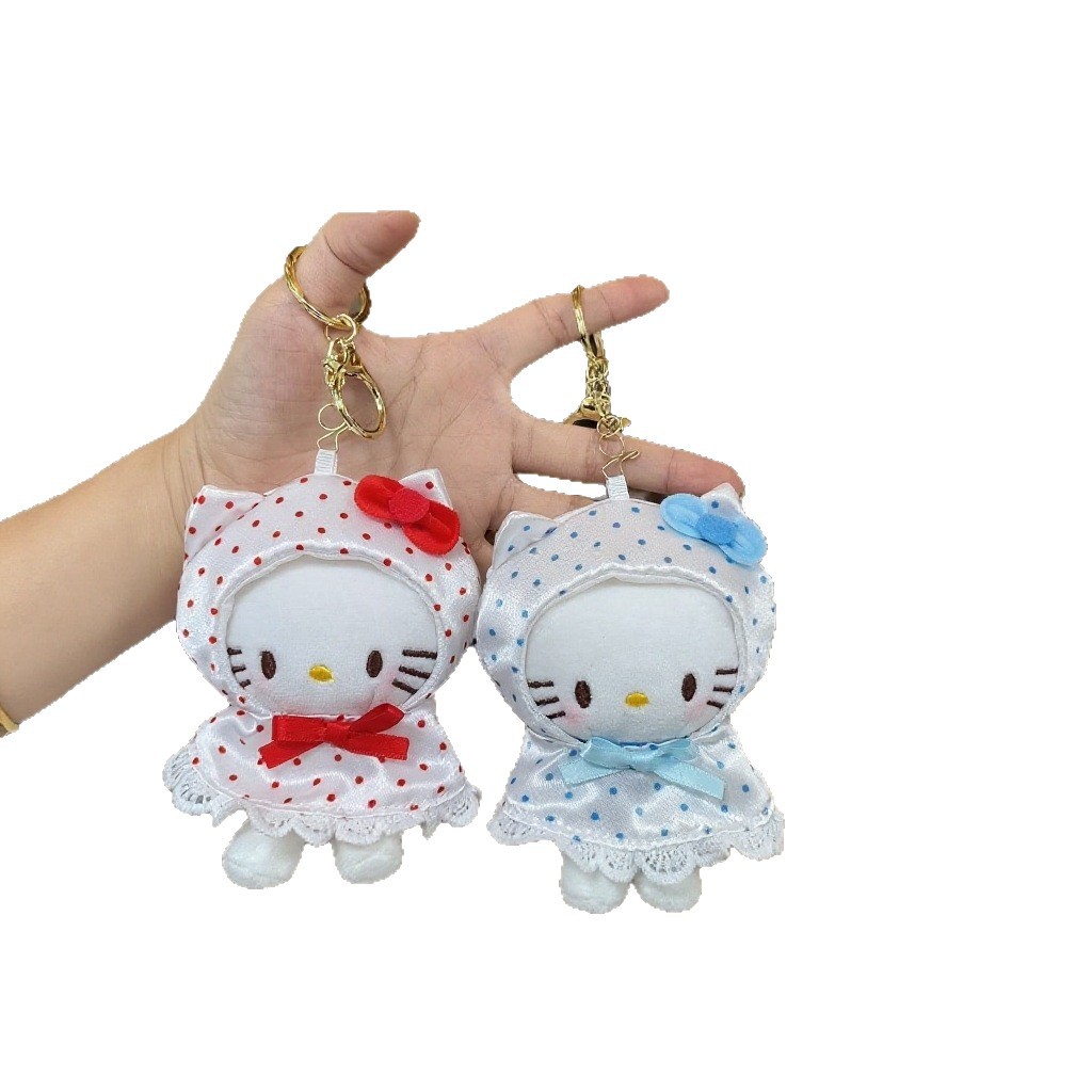Cartoon plush HelloKitty keychain, small pendant, bag pendant, personal gift, key chain pic 5