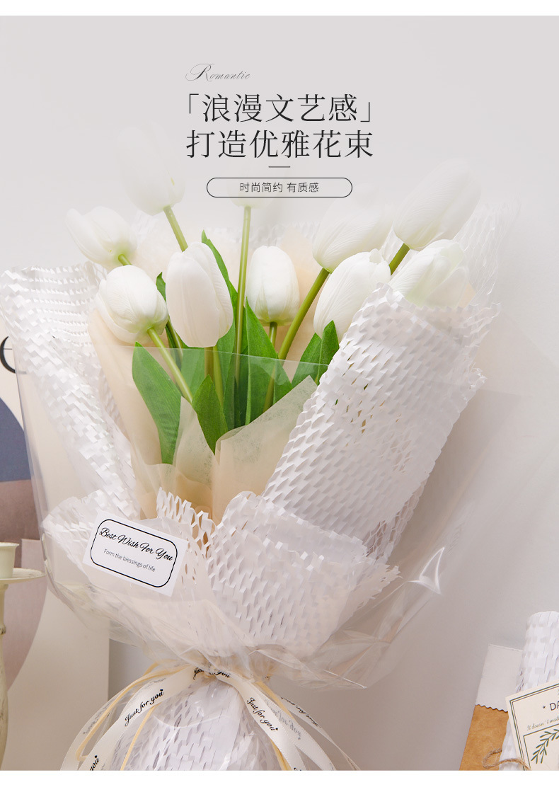 花店用品蜂巢纸加厚防水鲜花包装纸花艺内衬材料木棉蜂窝纸包装纸详情4