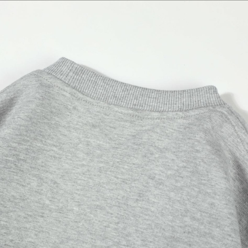 儿童纯棉圆领卫衣定制图案logo春秋款纯色320克光板卫衣跨境外贸详情5