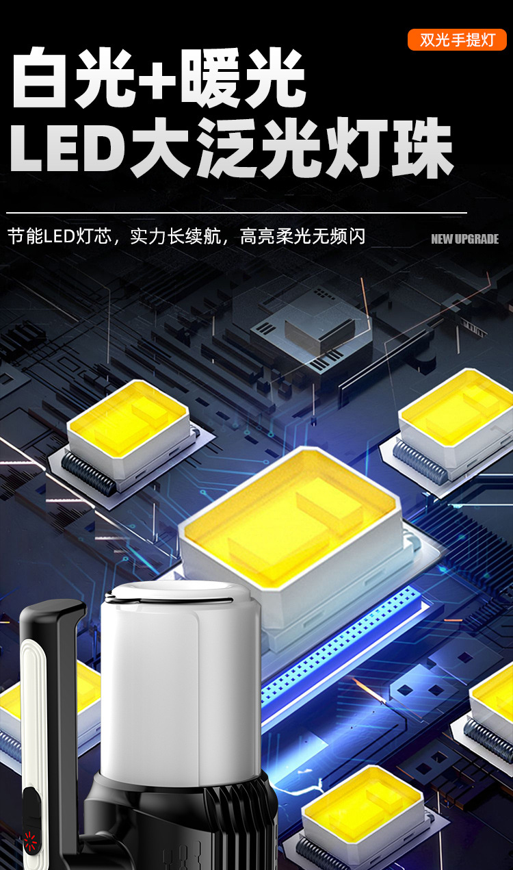 大功率便携式家用露营灯户外野营钓鱼手提露营灯多档手电筒批 发详情7