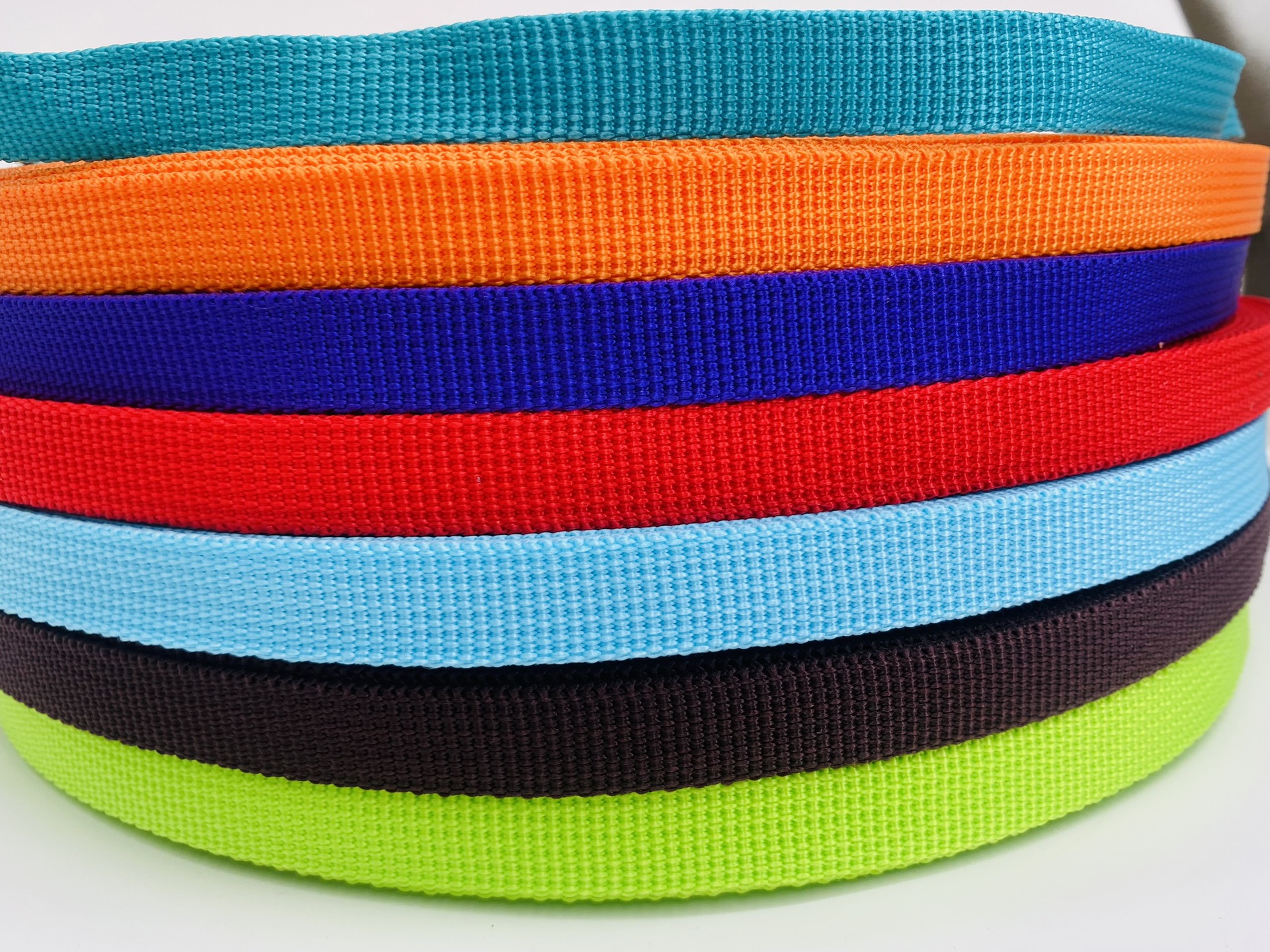 丙纶PP织带美国纹宠物牵引箱包服装辅料厂家批发坑纹黑色彩色环保详情5