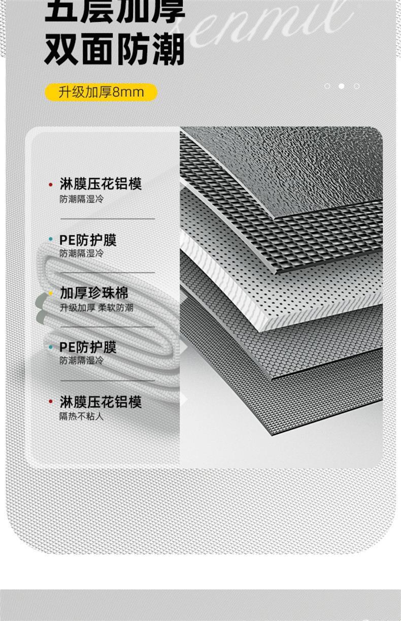 帐篷隔温防潮垫户外加厚露营家用打地铺铝箔膜野餐隔潮垫子地垫详情4